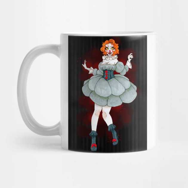 Cute horror clown girl by Beelixir Illustration